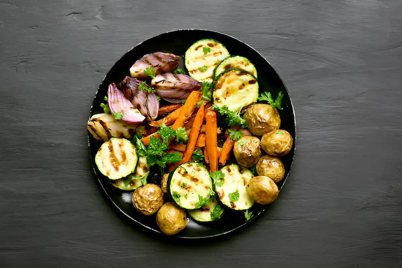 Grilled mixed vegetables