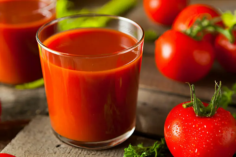 Tomato juice contains more than 20 vitamins